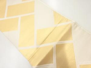 リサイクル　檜扇模様織出し袋帯